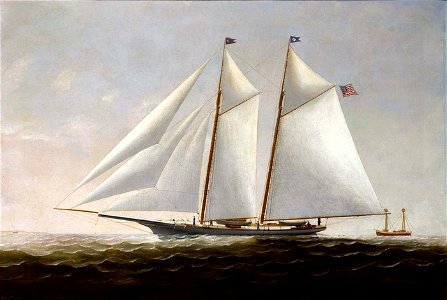 Charles S. Raleigh - The Yacht America - 1973.150 - Smithsonian American Art Museum. Free illustration for personal and commercial use.
