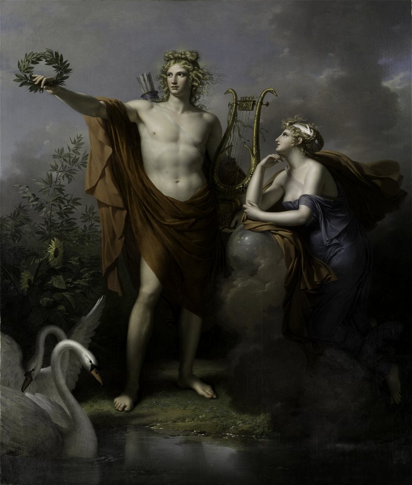 Charles Meynier - Apollo, God of Light, Eloquence, Poetry and the Fine Arts with Urania, Muse of Astronomy - 2003.6.3 - Cleveland Museum of Art