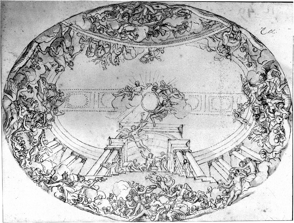 Charles Le Brun, Design for the Cupola of Vaux-le-Vicomte – Berger 1993, figure 5