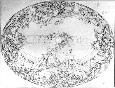 Charles Le Brun, Design for the Cupola of Vaux-le-Vicomte – Berger 1993, figure 5