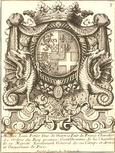 Charles Mavelot - Armoiries de Léon Potier de Gesvres (cardinal)