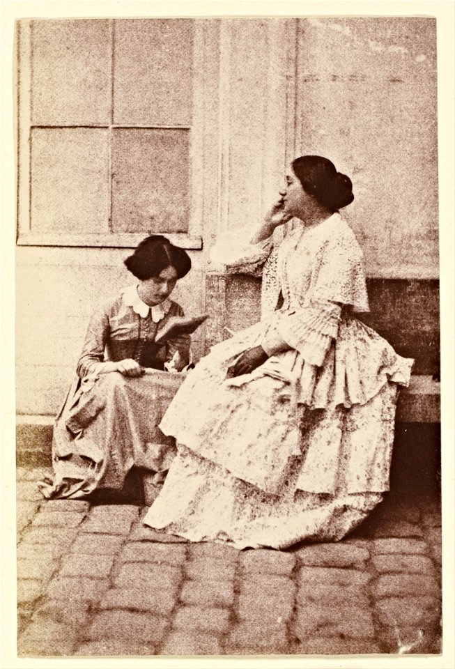 Charles Nègre - Women in a Courtyard - Google Art Project