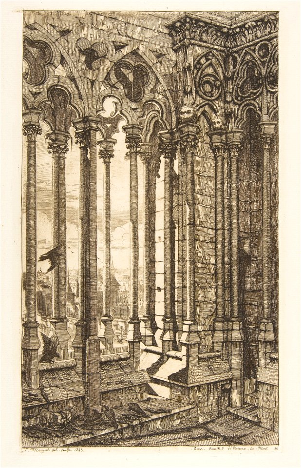 Charles Meryon, Gallery, Nôtre-Dame Cathedral, Paris, 1853