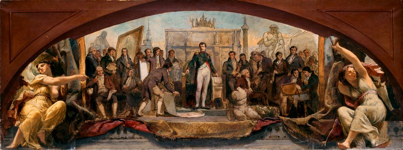 Charles Louis Lucien Muller - Esquisse pour le pavillon Denon au Louvre , Les quatre âges artisique de la France - Présentation de - PPP4679 - Musée des Beaux-Arts de la ville de Paris