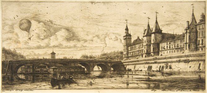 Charles Meryon, Pont-au-change, Paris, 1854