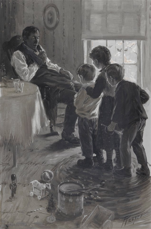 Charles M. Relyea - Frontispiece for James Whitcomb Riley's 'A Defective Santa Clause' - 1986.47 - Indianapolis Museum of Art