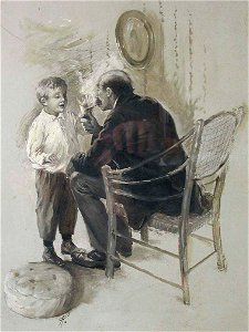 Charles M. Relyea - ILLUSTRATION FOR JAMES WHITCOMB RILEY'S 'A DEFECTIVE SANTA CLAUS' - 1985.125 - Indianapolis Museum of Art