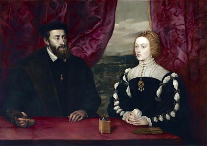 Charles V and Empress Isabella of Portugal, by Peter Paul Rubens. Free illustration for personal and commercial use.
