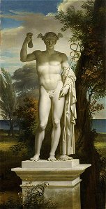 Charles Meynier - Statue of Mercury in a landscape