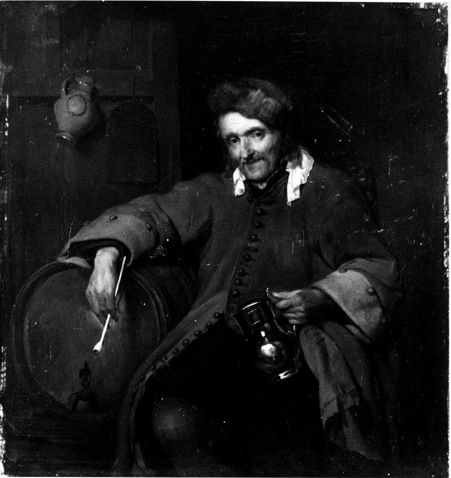 Charles van Beveren - De oude drinker (naar Gabrïel Metsu) - SA 1695 - Amsterdam Museum
