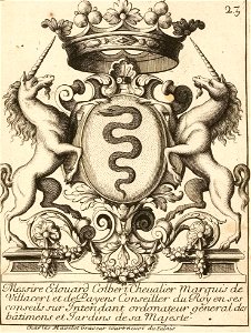 Charles Mavelot - Armoiries d' Édouard Colbert de Villacerf