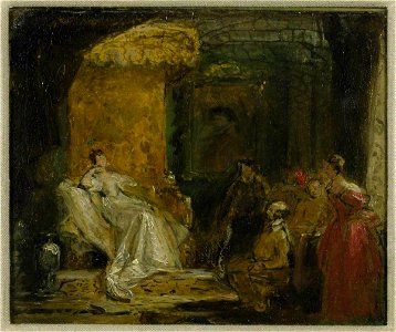 Charles Robert Leslie (1794-1859) - Sketch for 'Sancho Panza in the Apartment of the Duchess' - N01796 - National Gallery
