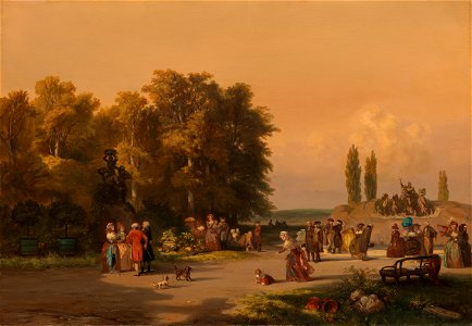 Charles Rochussen - Park in de omgeving van Parijs