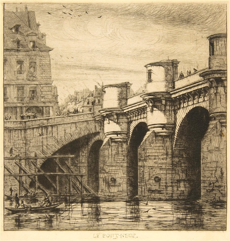 Charles Meryon, Pont-Neuf, Paris, 1853 n1