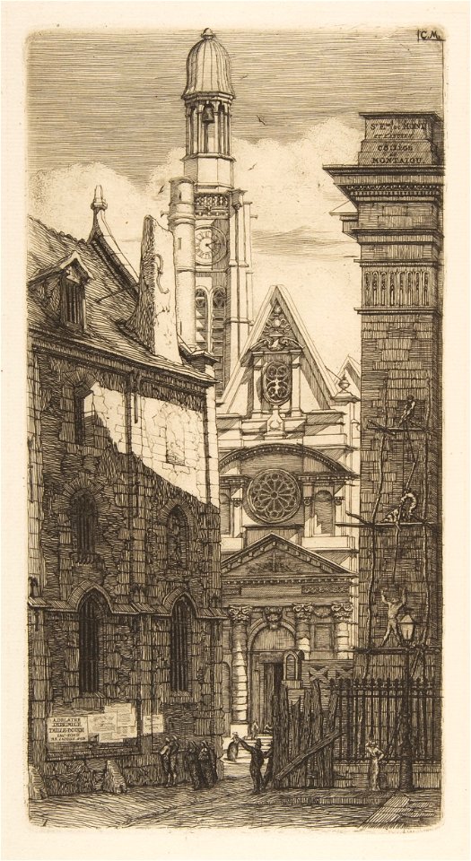 Charles Meryon, The Church of St. Etienne-du-Mont, Paris, 1852