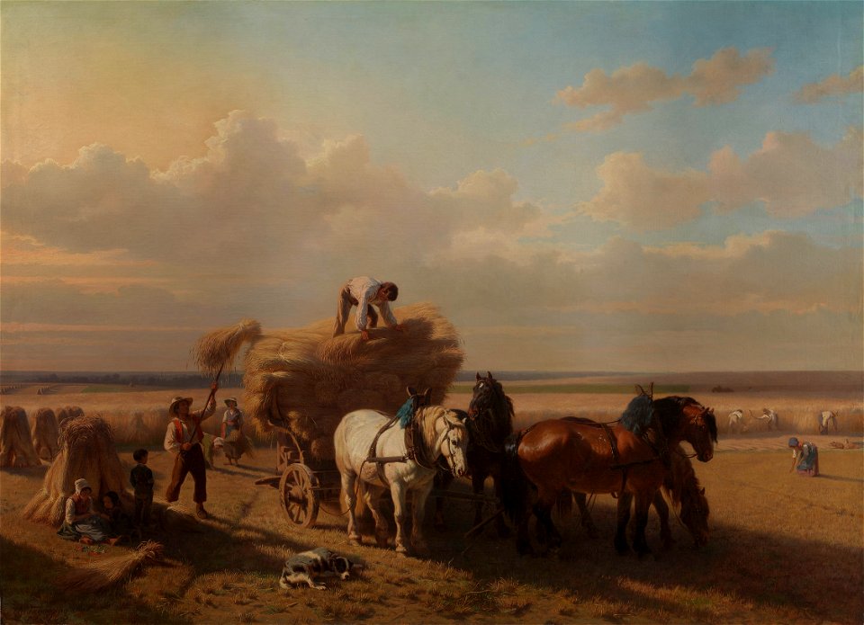 Charles Philogène Tschaggeny (1815-94) - The Gathering of the Harvest - RCIN 403873 - Royal Collection