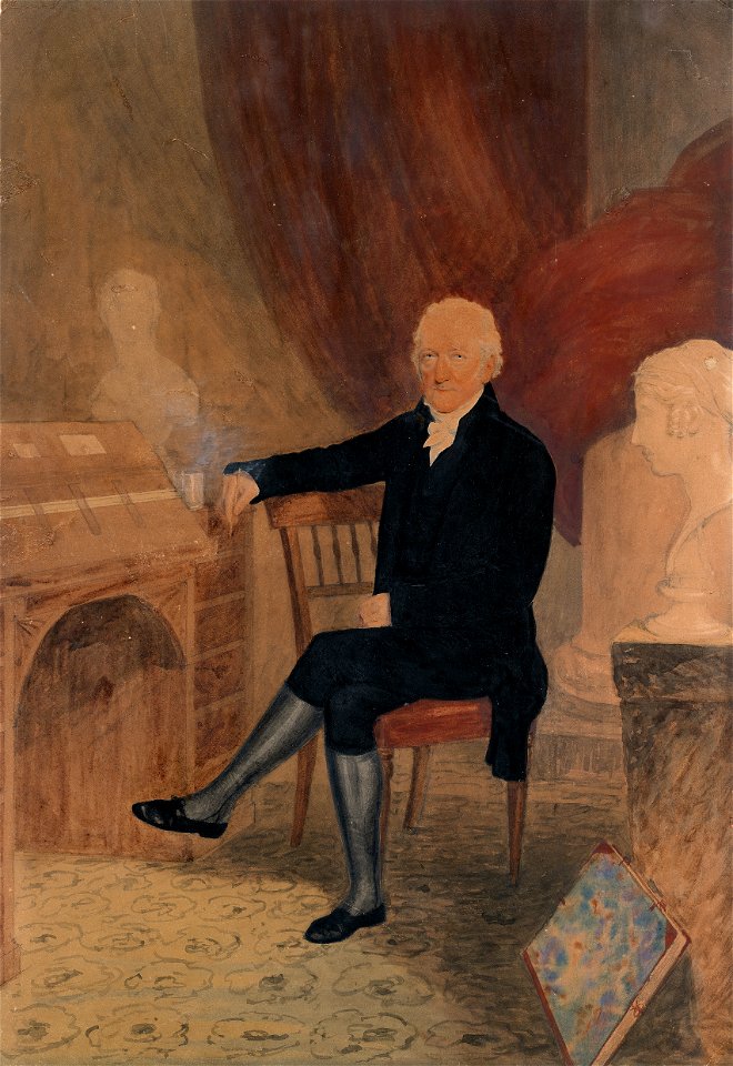 Charles Robertson (1760-1821), at his Miniature Painter's Desk P9658