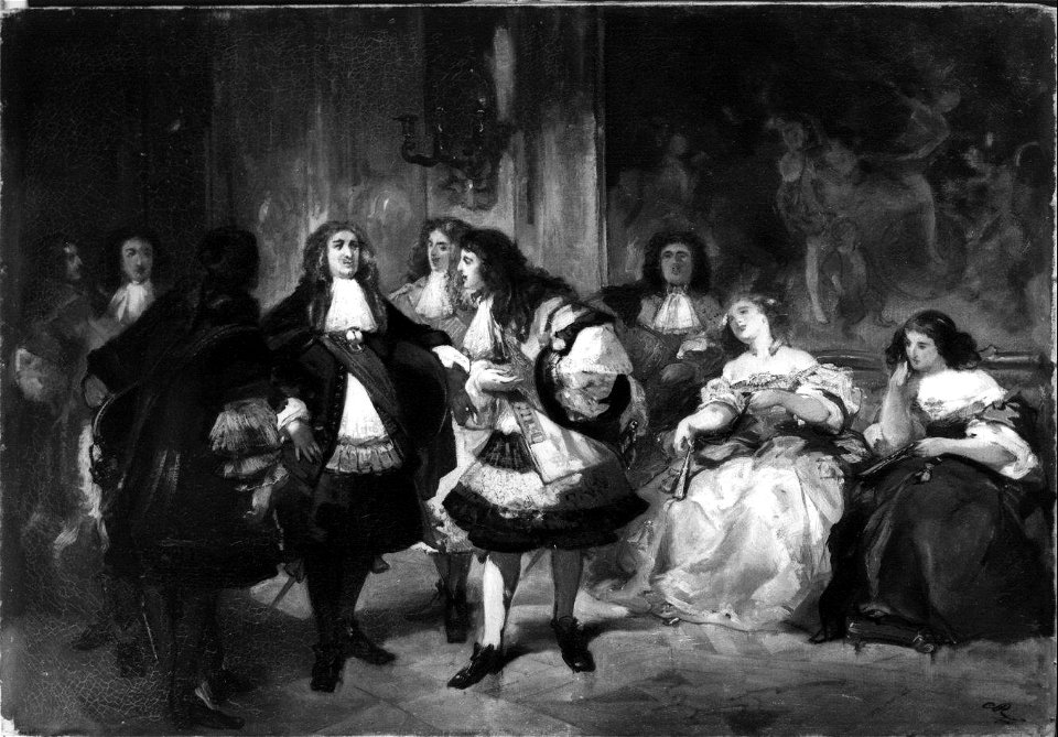 Charles Rochussen - Anno 1668. Van Beuningen stelt de Franse edelen gerust over de kosten van de aanstaande oorlog. - SA 4976 - Amsterdam Museum