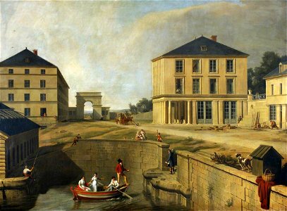 Charles Thévenin (1764-1838) - The Cotton Mill, House, and Wharf of Richard-Lenoir at Chantilly - 207794 - National Trust