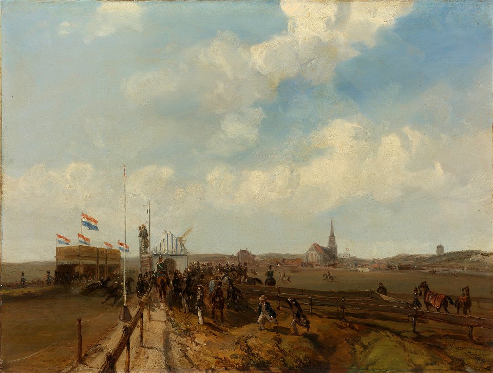 Charles Rochussen - De renbaan te Scheveningen, geopend op 3 augustus 1846