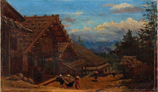 Charles Wirgman Village street in Wada-Toge 1876