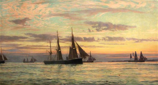 Charles Parsons Knight (1829-1897) - The Channel Fleet off the Lizard, Summer 1869 - BHC2365 - Royal Museums Greenwich