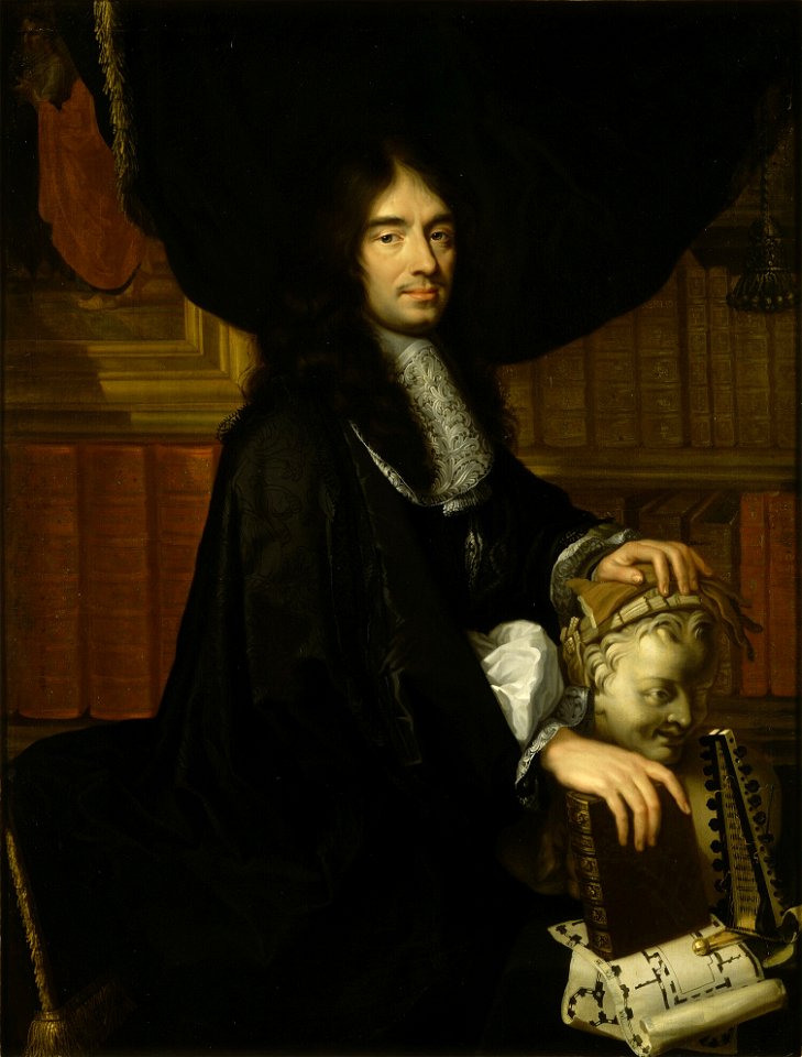 Charles Perrault par Lallemant d'après Le Brun – Château de Versailles (cropped)