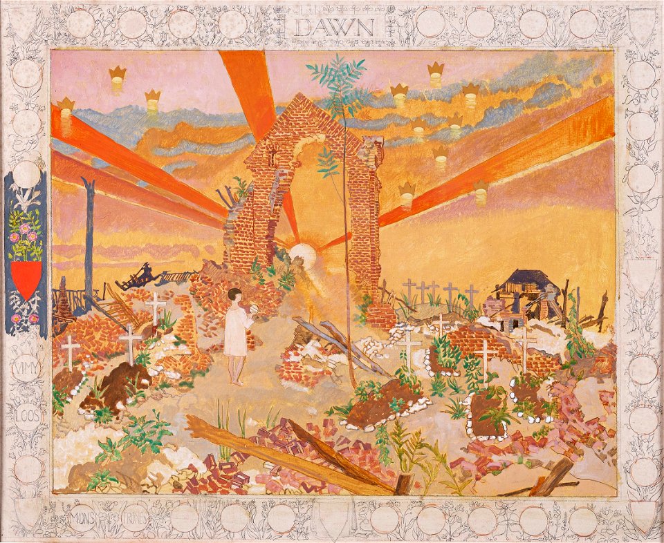 Charles Sims - Dawn over the battlefields of Vimy, Loos, Mons, Trones… - Sims-98607