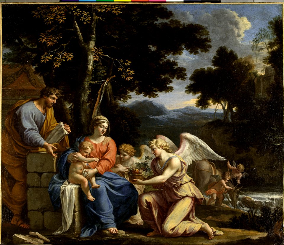 Charles Poerson - Le repos pendant la fuite en Egypte Esquisse pour le carton de la tapisserie tissée pour la tenture - P2816 - Musée Carnavalet
