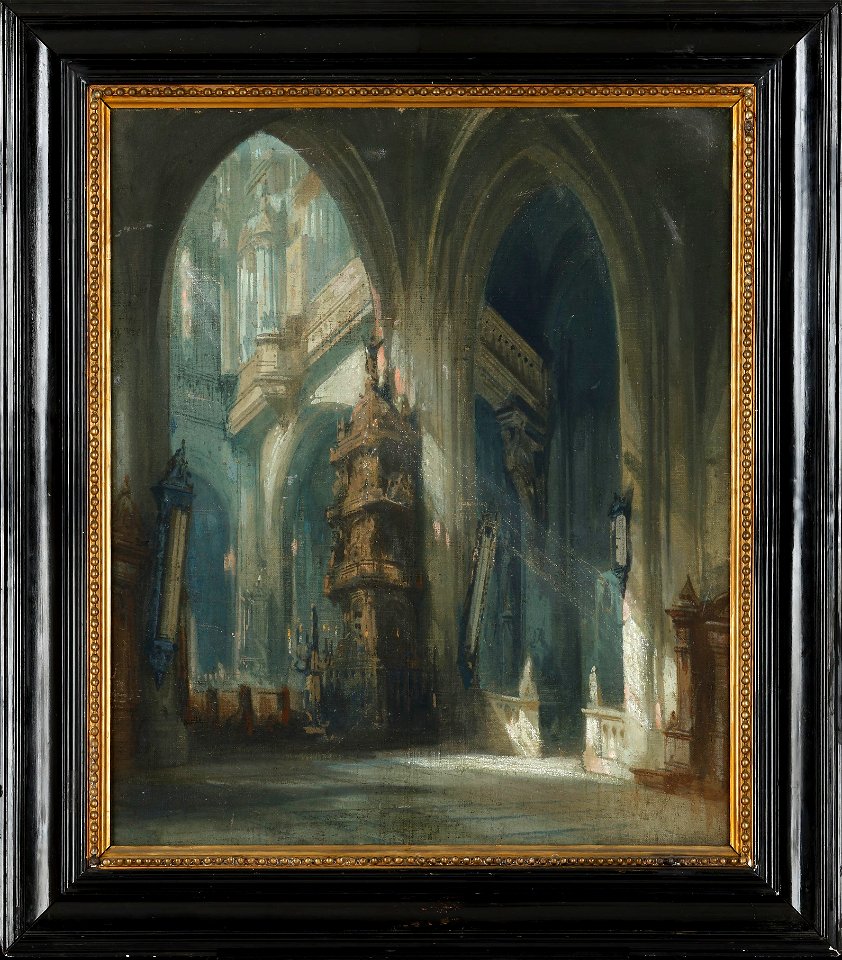 Charles-Antoine Cambon - Set design for Act III, Scene 2 in the première production of Gounod's Faust - Original