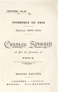 Charles Spoohr, Paris, Saison 1899-1900 (04)