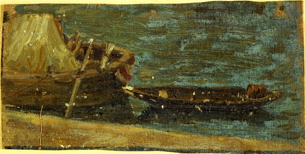 Charles-Emile Cuisin - Bateaux amarrés - P2021 - Musée Carnavalet
