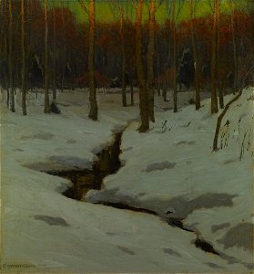 Charles Warren Eaton - Winter Woods - promised gift 22 winter-woods - Crystal Bridges Museum of American Art. Free illustration for personal and commercial use.