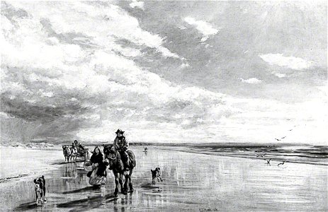 Charles Thomas Burt (1823-1902) - Crossing the Sands - 1909P64 - Birmingham Museums Trust
