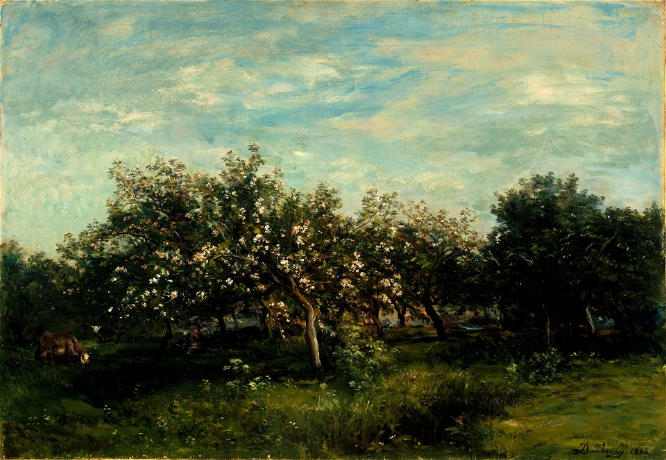 Charles-François Daubigny - Fleurs de pommier (1873)