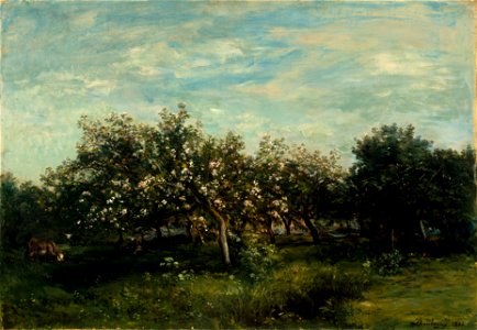 Charles-François Daubigny - Fleurs de pommier (1873)
