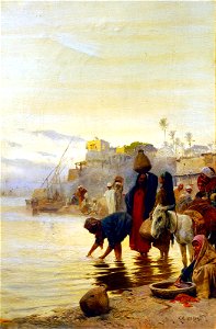 Charles Wilda - Washerwomen on the Nile