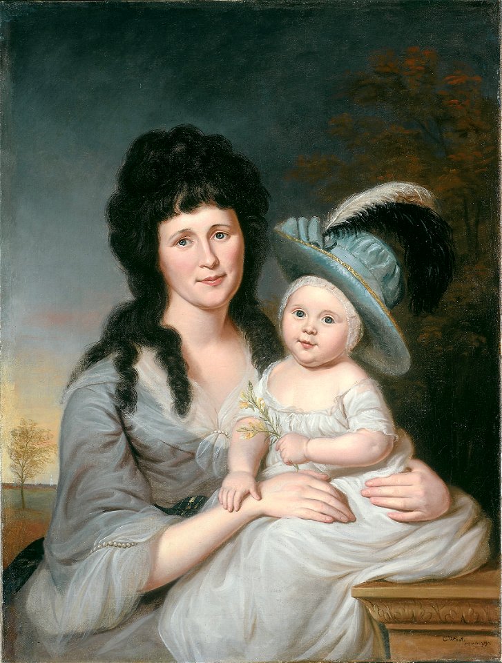 Charles Willson Peale - Mrs. John Nicholson (Hannah Duncan) and John Nicholson, Jr. - 1952.1001 - Art Institute of Chicago