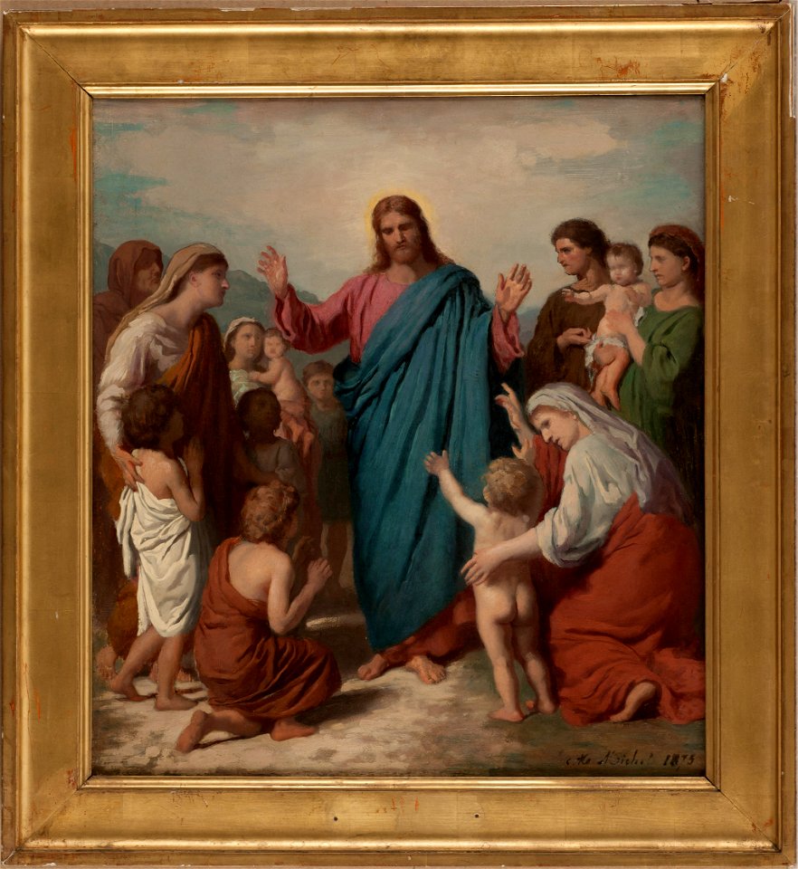 Charles-Henri Hilaire Michel - Esquisse pour l'église Notre-Dame-des-Blancs-Manteaux , Le Christ au milieu des enfants - PPP4742 - Musée des Beaux-Arts de la ville de Paris