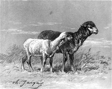 Charles Émile Jacque - Ewe and Lamb - Walters 371619