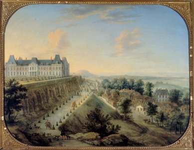 Charles-Léopold Grevenbroeck - Vue du Château-Vieux et de la terrasse de Meudon - P1497 - Musée Carnavalet