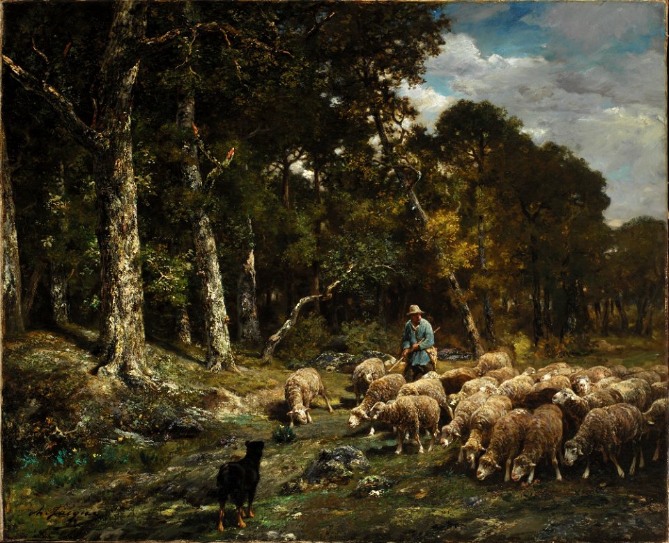 Charles Émile Jacque - The Flock - 73.59 - Detroit Institute of Arts