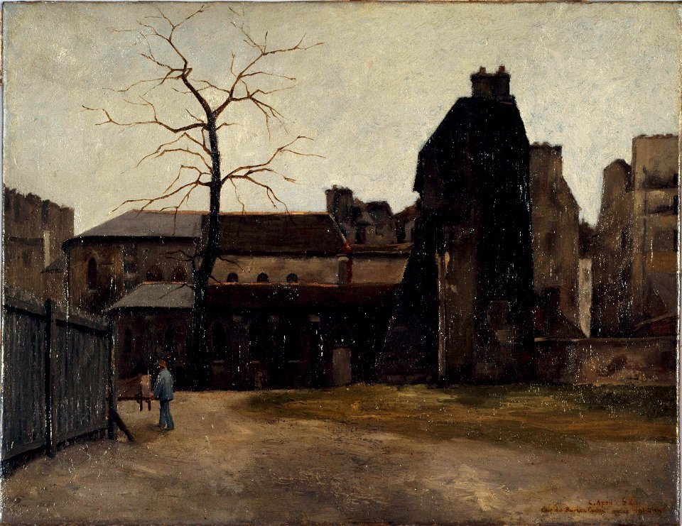 Charles-Alexis Apoil - Ancien Hôtel-Dieu, cour du bureau central - P966-3 - Musée Carnavalet