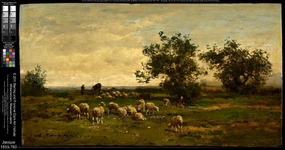 Charles-Émile Jacque - Landscape with Sheep - 1955.780 - Clark Art Institute