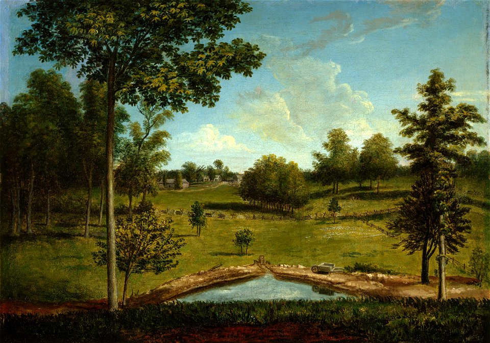 Charles Willson Peale - Landscape Looking Toward Sellers Hall from Mill Bank - B.98.12 - Museum of Fine Arts