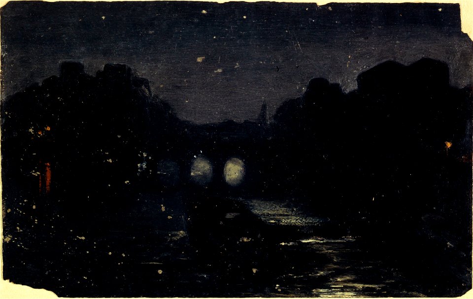 Charles-Emile Cuisin - Effet de nuit sur les bords de la Seine - P2017 - Musée Carnavalet