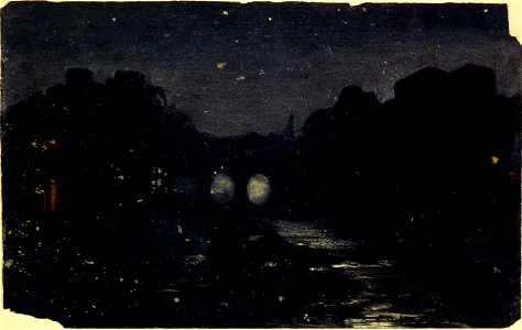 Charles-Emile Cuisin - Effet de nuit sur les bords de la Seine - P2017 - Musée Carnavalet