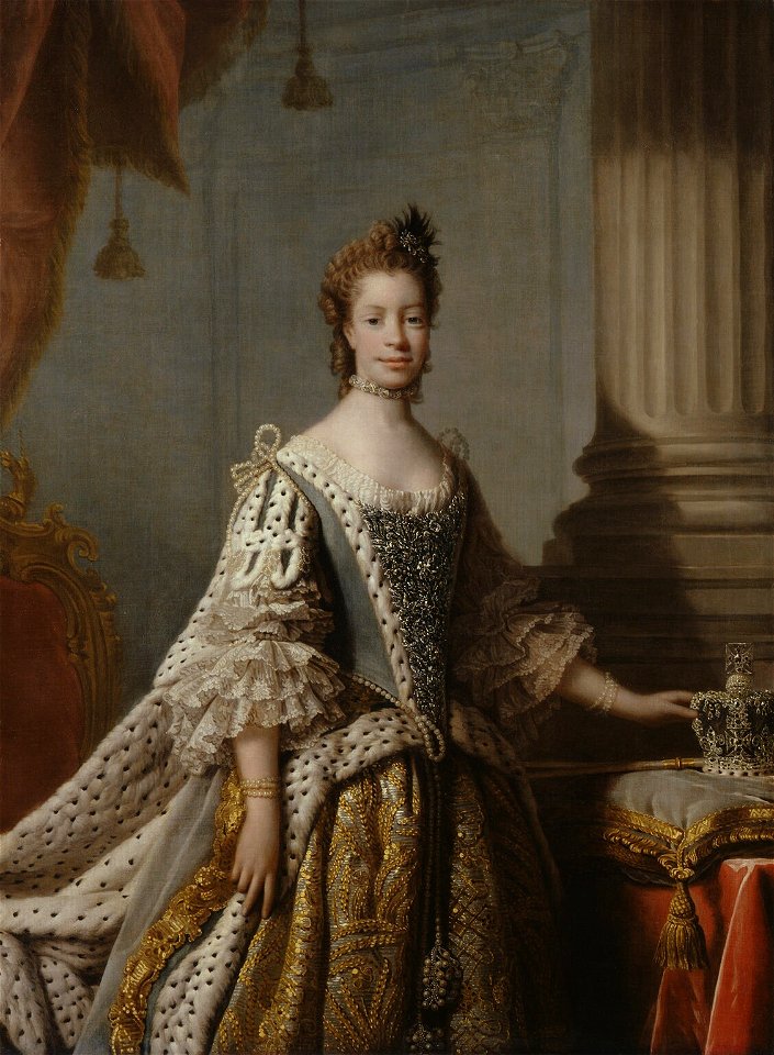 Charlotte Sophia of Mecklenburg-Strelitz by studio of Allan Ramsay