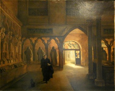 Charles-Marie Bouton - La salle du XIVe siecle, au musee des Monuments francais