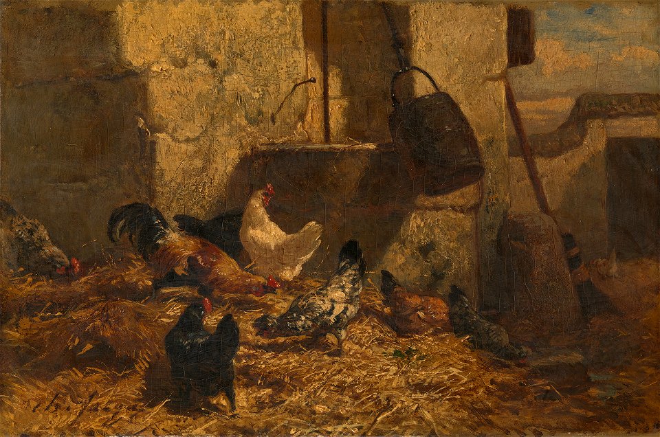Charles Émile Jacque - Kippen - SA 403 - Amsterdam Museum